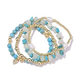 Kralen armbanden set - blauw