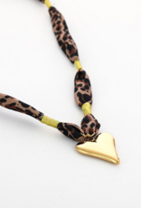 Ketting hartje panterprint