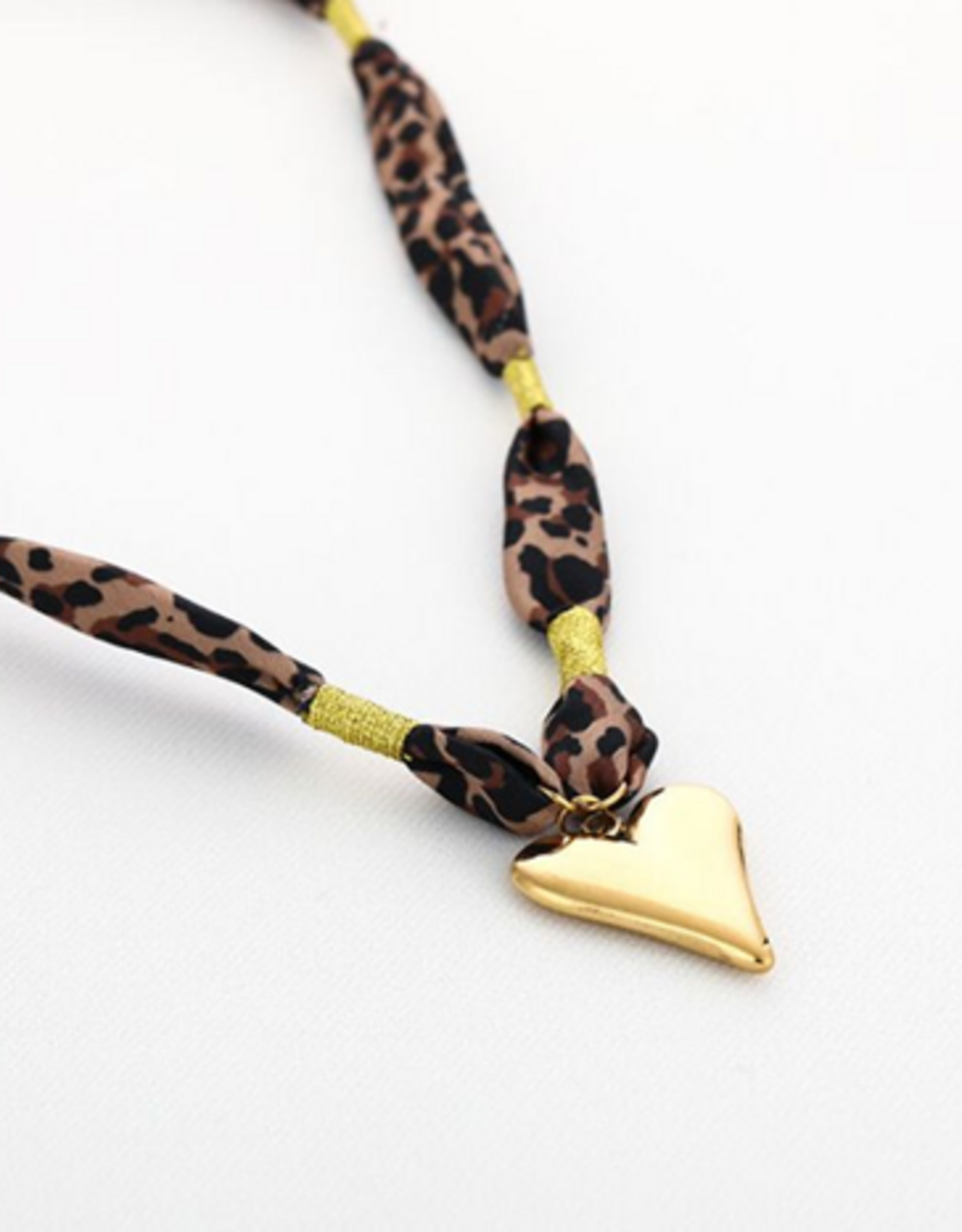 Ketting hartje panterprint