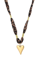 Ketting hartje panterprint