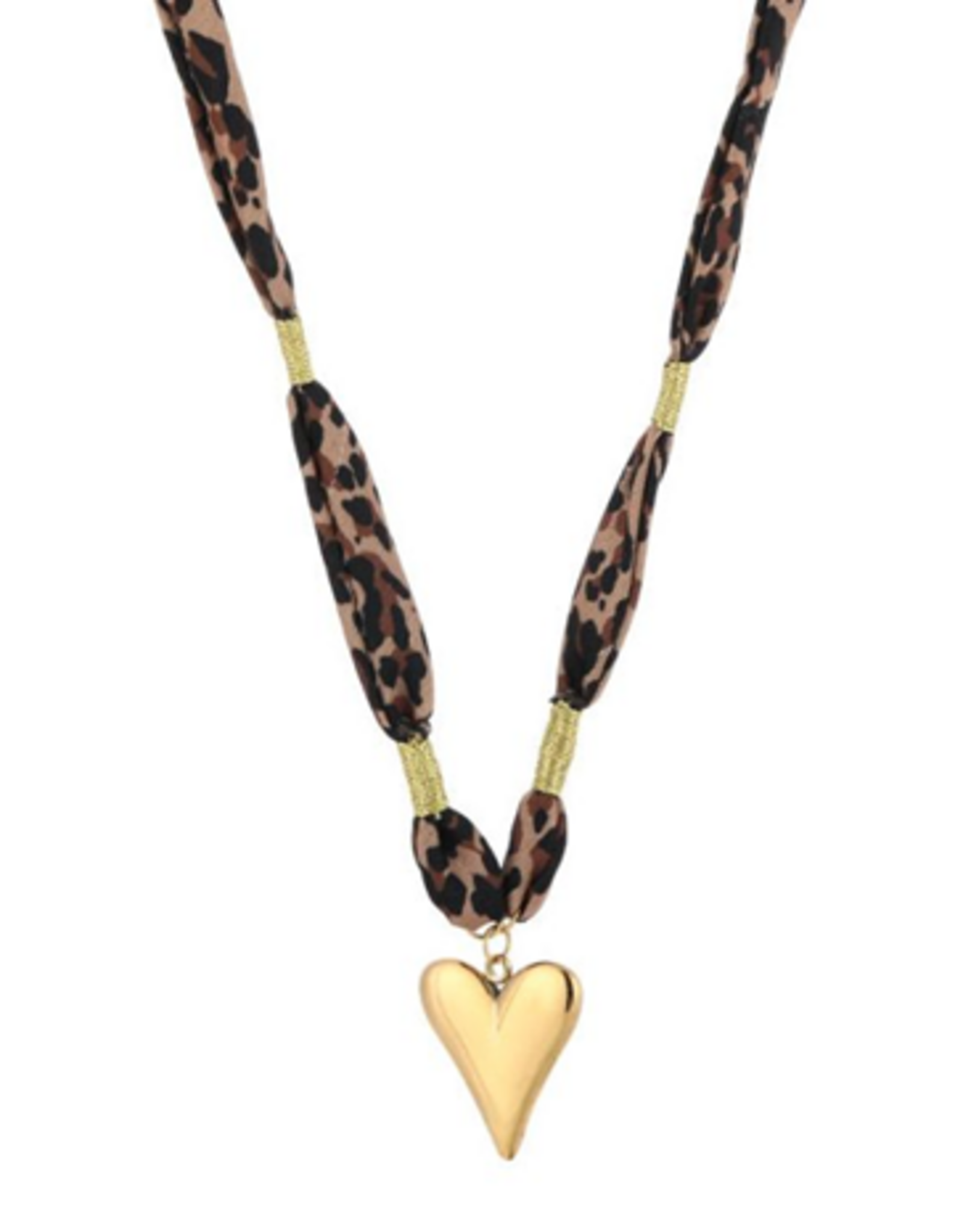 Ketting hartje panterprint