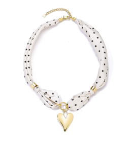 Ketting hartje polkadot