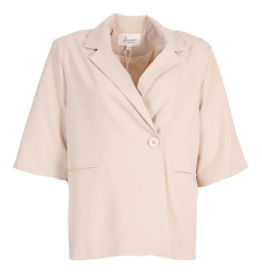 Blazer korte mouw beige