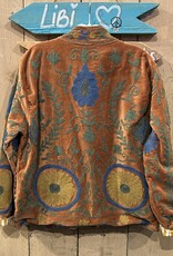 Suzani velvet jasje – camel bloemen