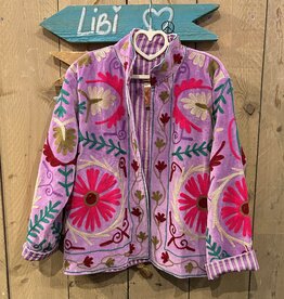 Suzani velvet jasje – lila bloemen