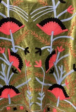 Suzani velvet jasje – groen bloemen