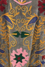 Suzani velvet jasje – grijs bladeren