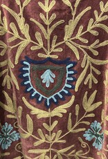 Suzani velvet jasje – bruin bloemen