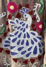 Suzani velvet jasje – grijs pauw