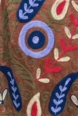 Suzani velvet jasje – camel bladeren