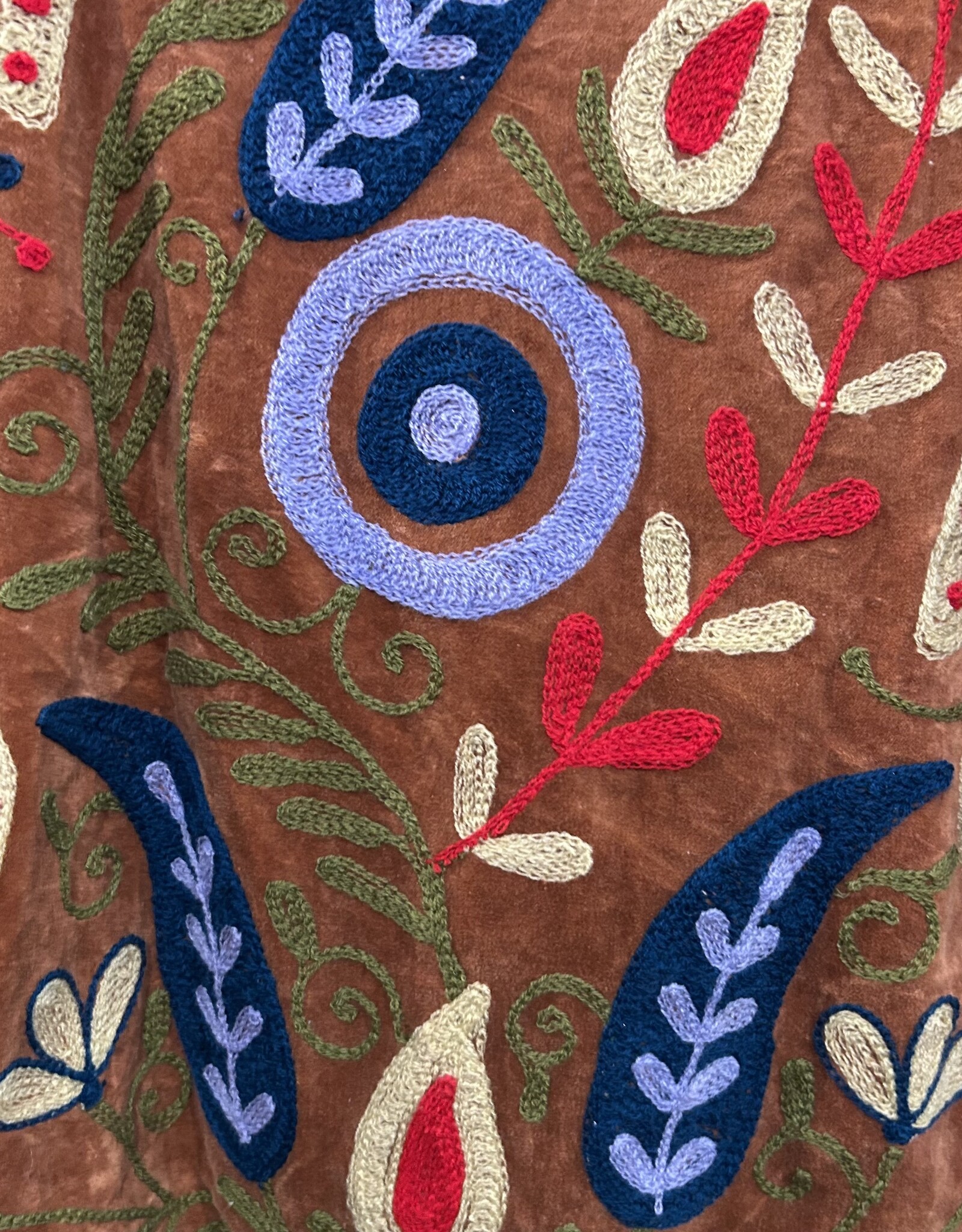 Suzani velvet jasje – camel bladeren