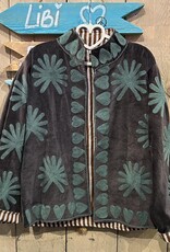 Suzani velvet jasje – grijs blauw