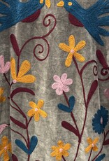 Suzani velvet jasje – grijs vogels