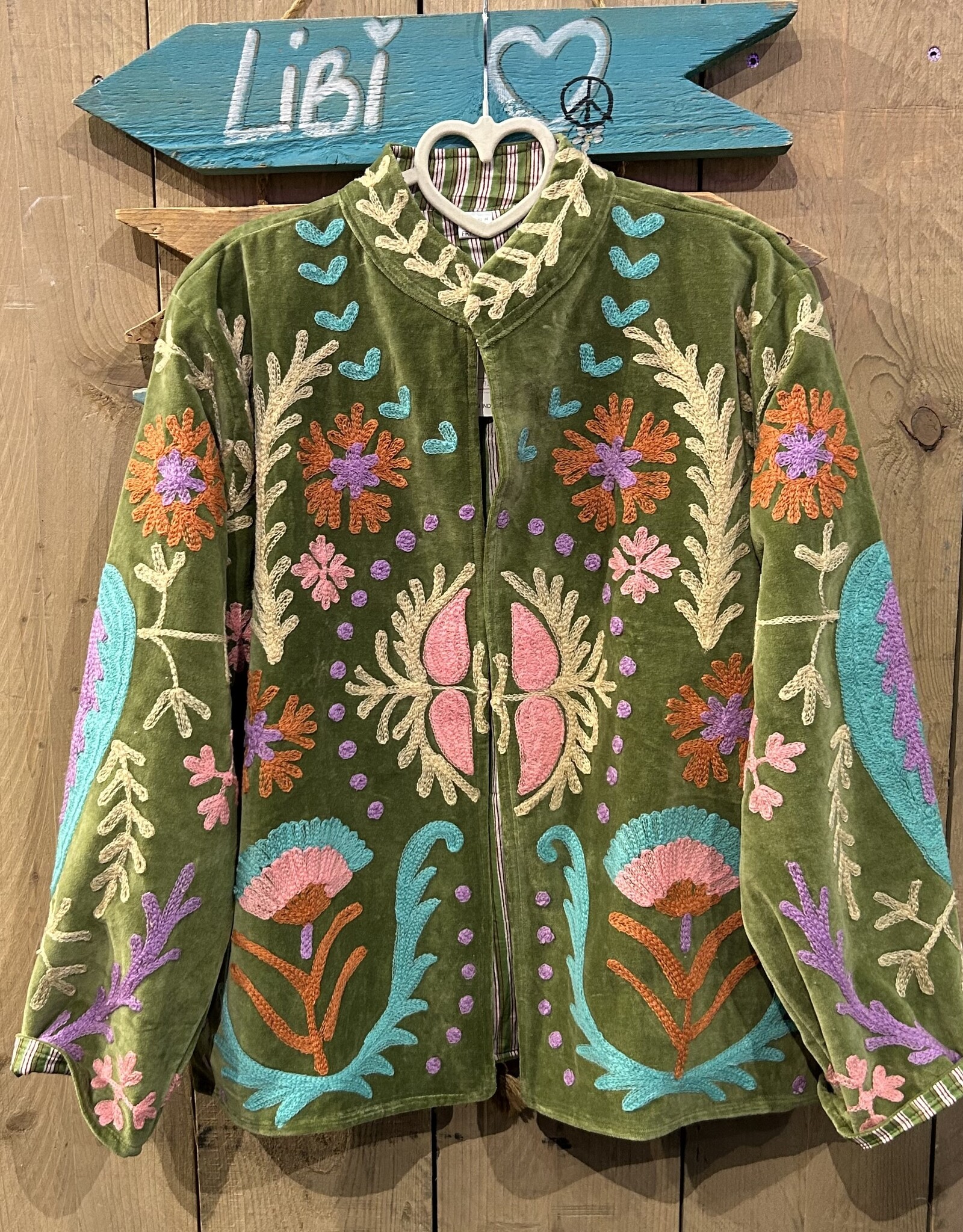 Suzani velvet jasje – groen pastel love