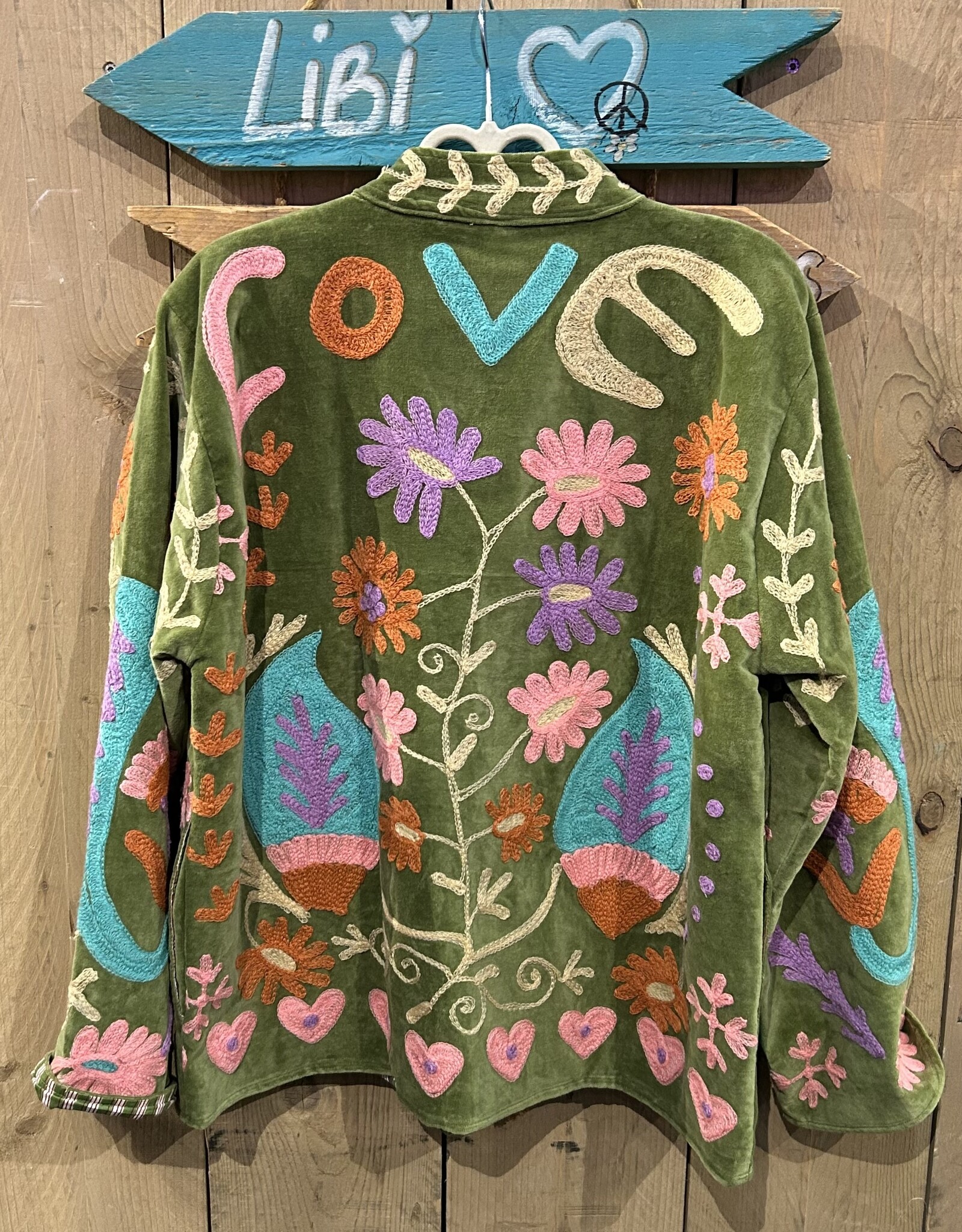 Suzani velvet jasje – groen pastel love