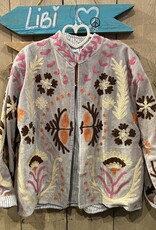 Suzani velvet jasje – grijs pastel love