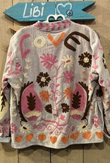 Suzani velvet jasje – grijs pastel love