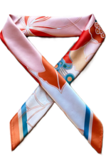 Sjaaltje bloemenprint - oranje