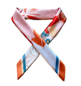 Sjaaltje bloemenprint - oranje