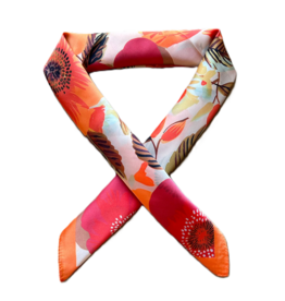 Sjaaltje grote bloemen - oranje