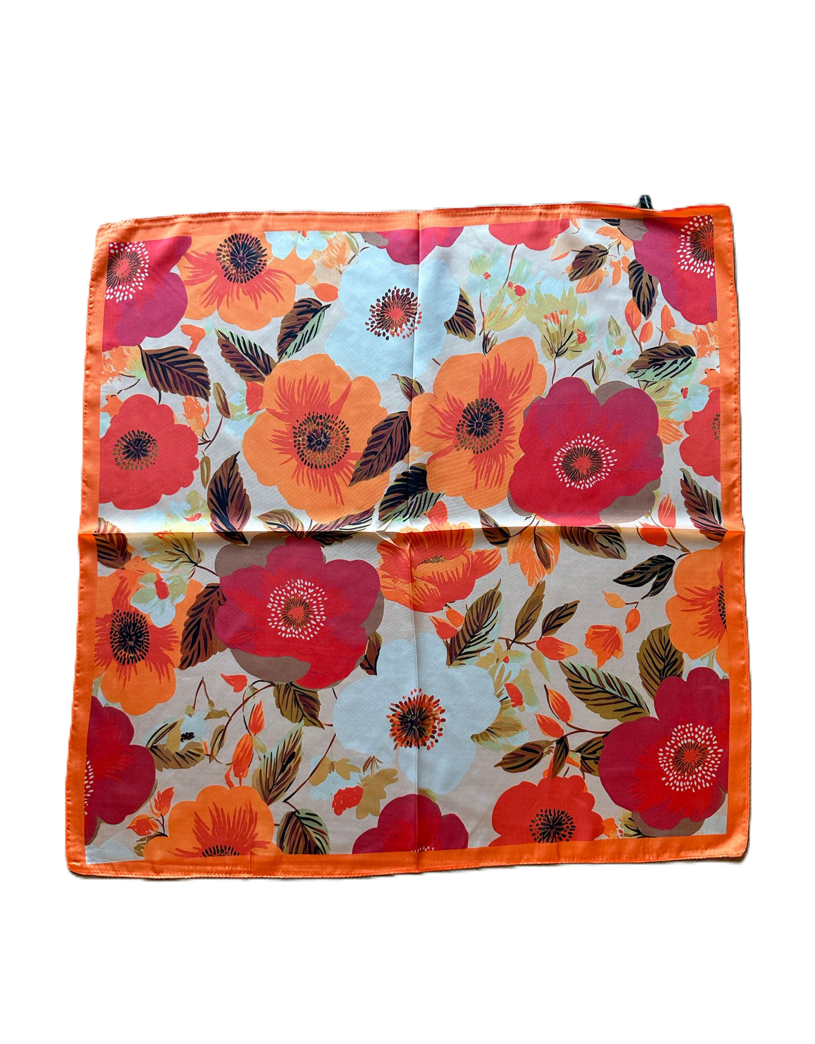 Sjaaltje grote bloemen - oranje