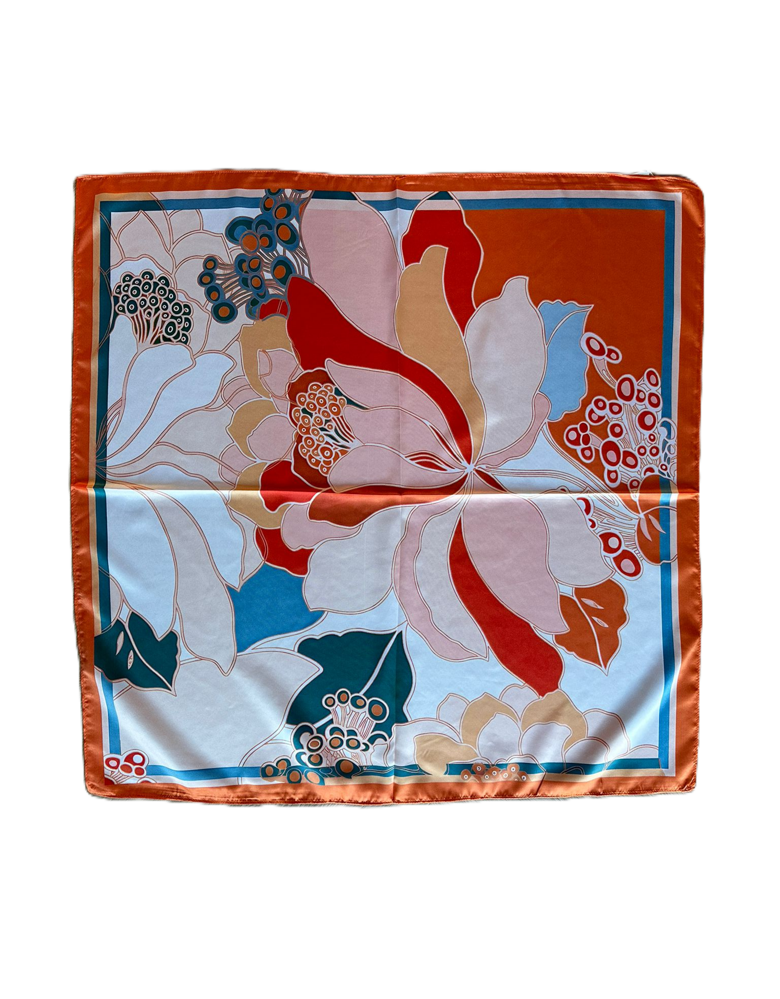 Sjaaltje bloemenprint - oranje