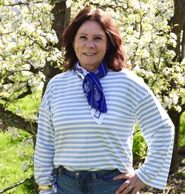 Gestreept shirt - blauw/wit