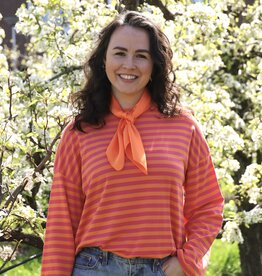 Gestreept shirt - roze/oranje