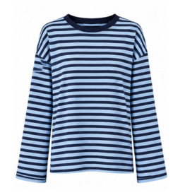 Gestreept shirt - navy/blauw