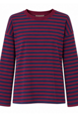 Gestreept shirt - bordeaux/navy