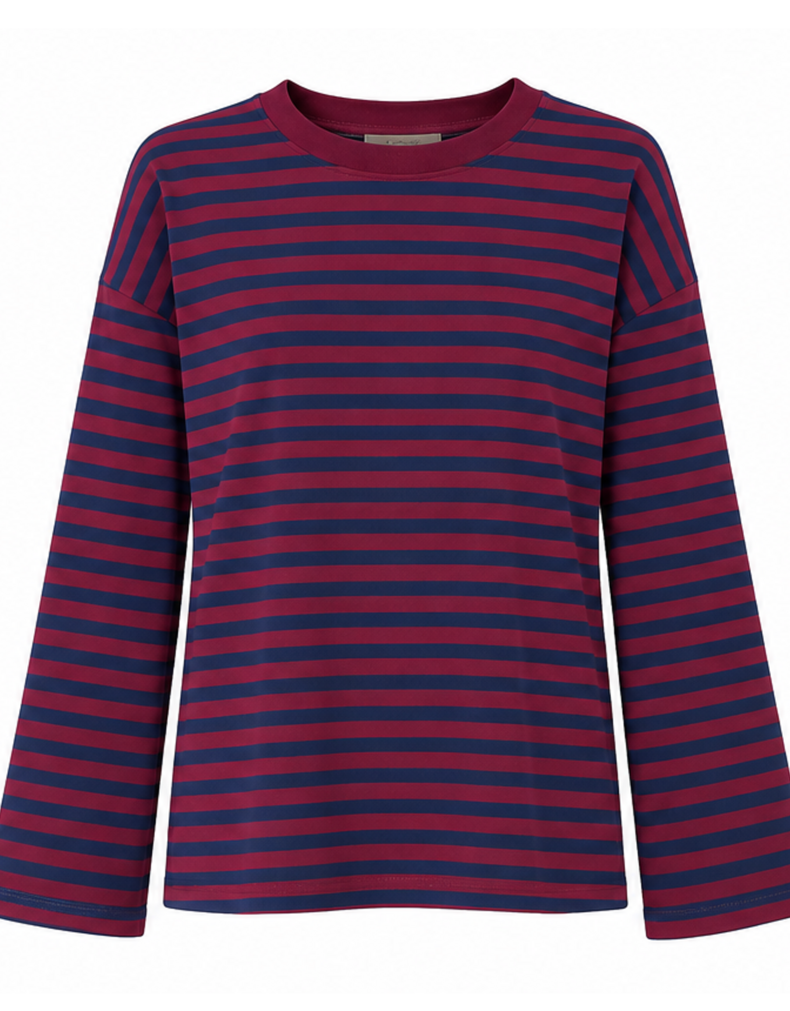 Gestreept shirt - bordeaux/navy