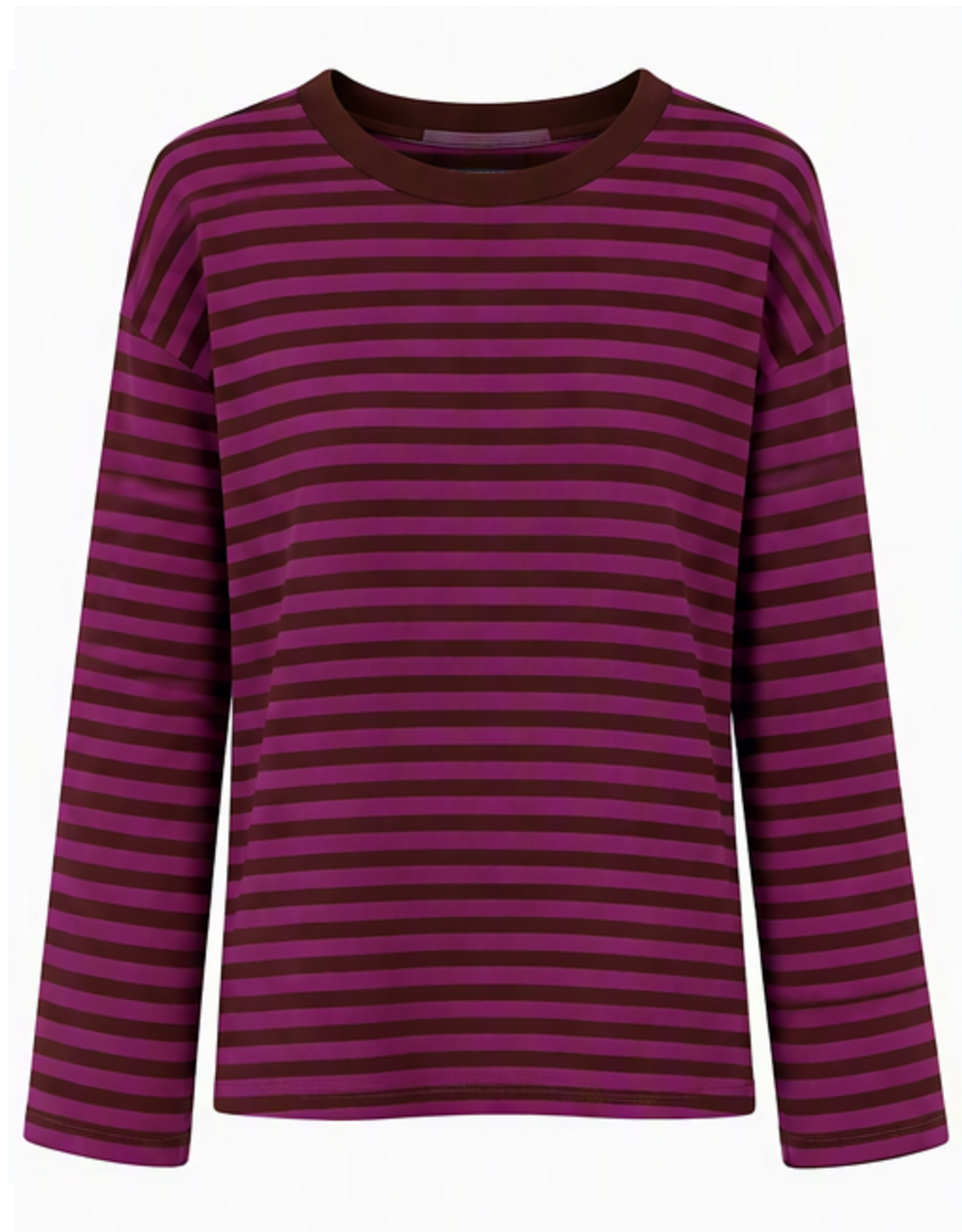 Gestreept shirt - bruin/paars