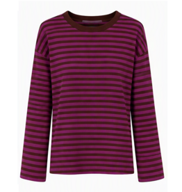 Gestreept shirt - bruin/paars