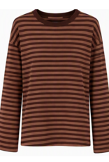 Gestreept shirt - bruin/coffee
