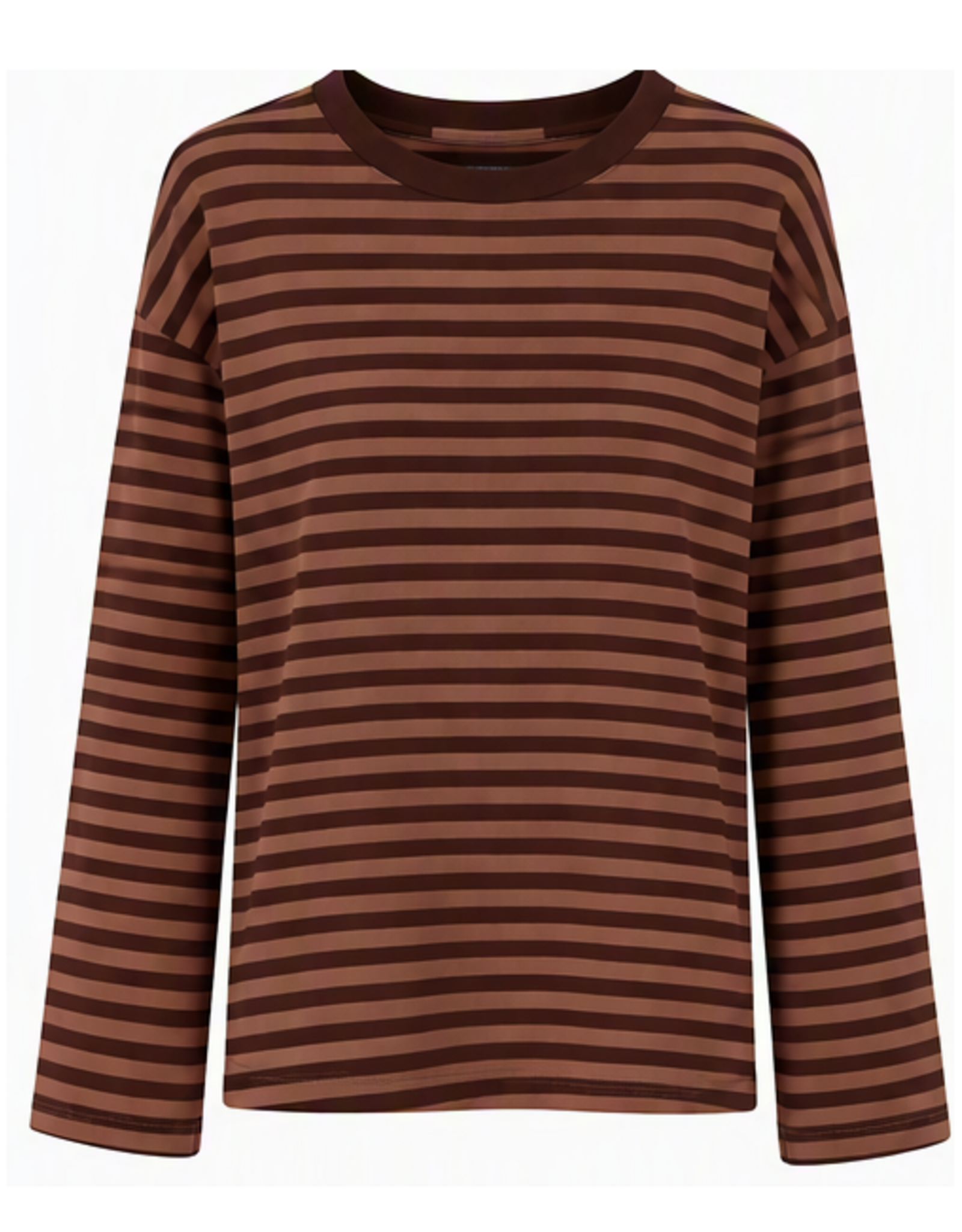 Gestreept shirt - bruin/coffee