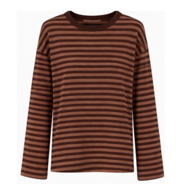 Gestreept shirt - bruin/coffee