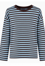 Gestreept shirt - bruin/blauw