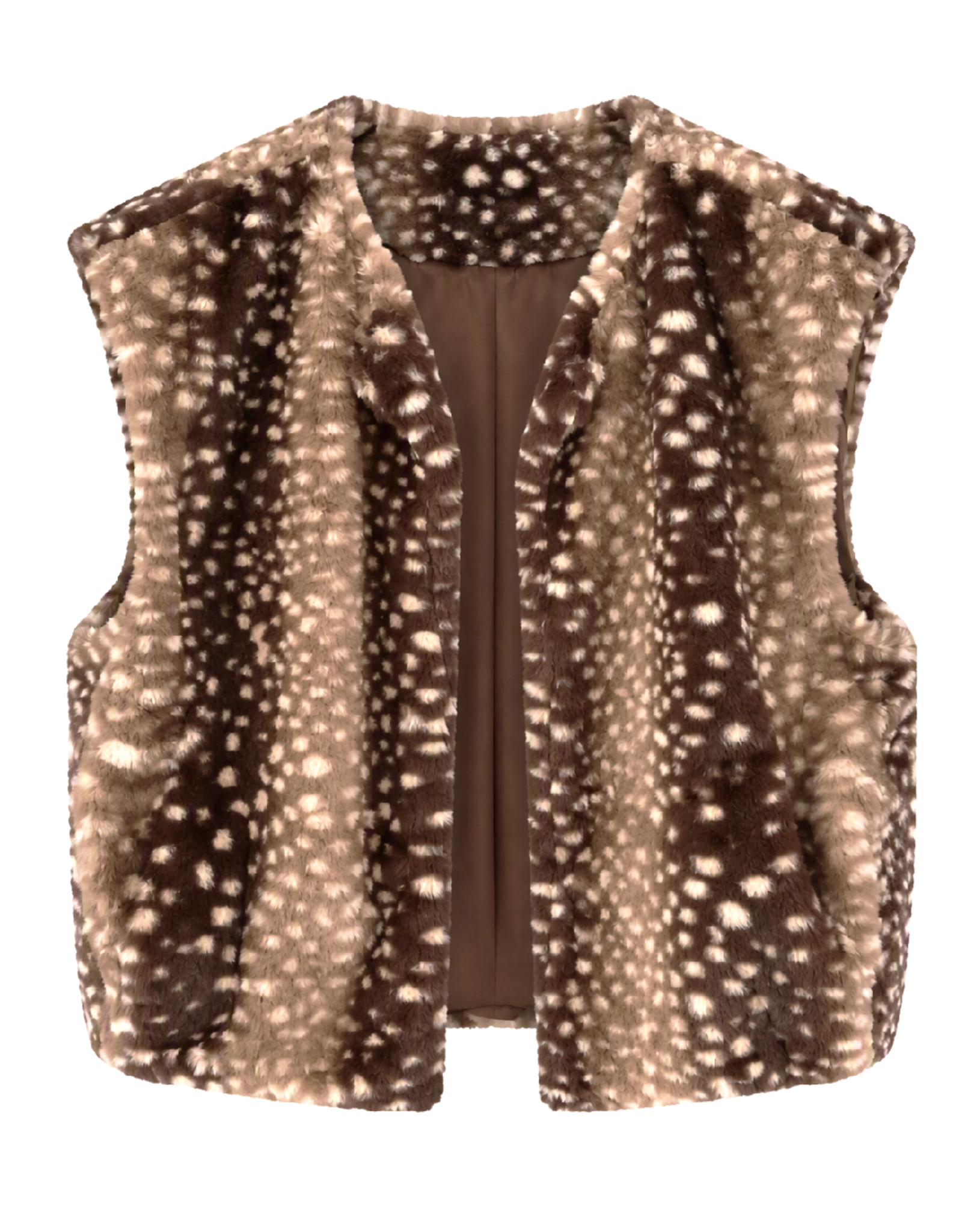 Gilet bruin/creme - bambiprint