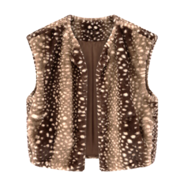 Gilet bruin/creme - bambiprint