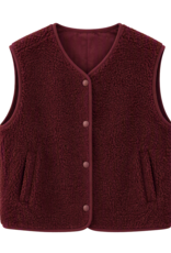 Gilet teddy - bordeaux