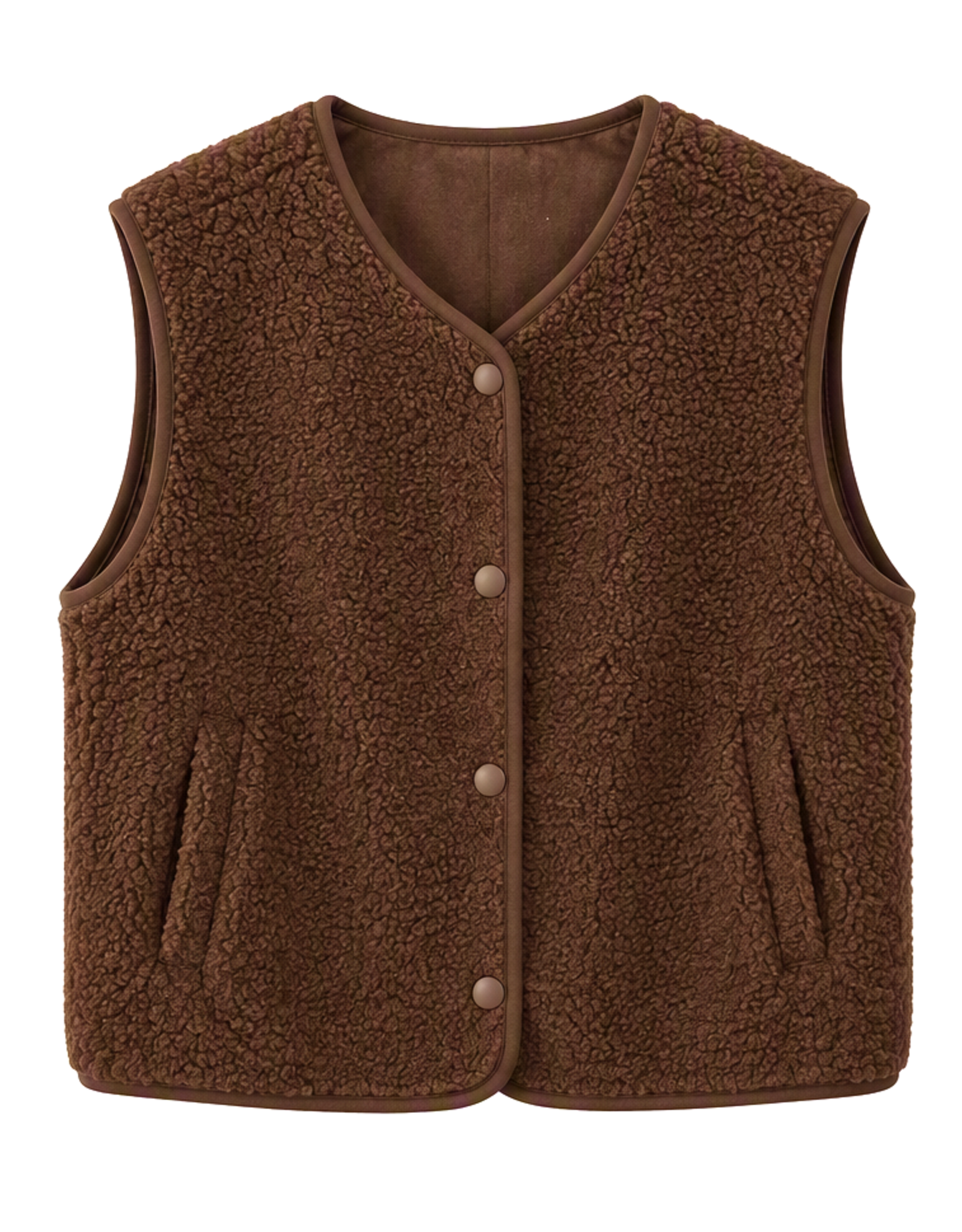 Gilet teddy - bruin