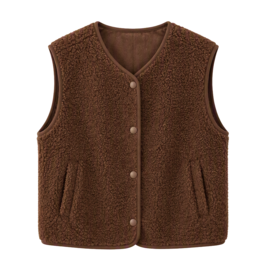 Gilet teddy - bruin
