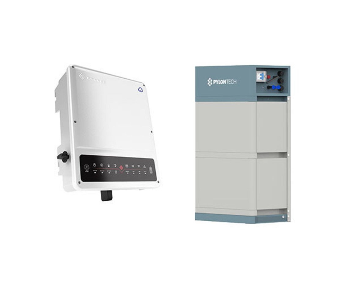 PYLONTECH+GOODWE | Hybride omvormer | GW5K-ET+ | 5kVA + Batterij | 96V FORCE-H2 | 6.7 kWh PYLONTECH+GOODWE | Hybride omvormer | GW5K-ET+ | 5kVA + Batterij | 96V FORCE-H2 | 6.7 kWh