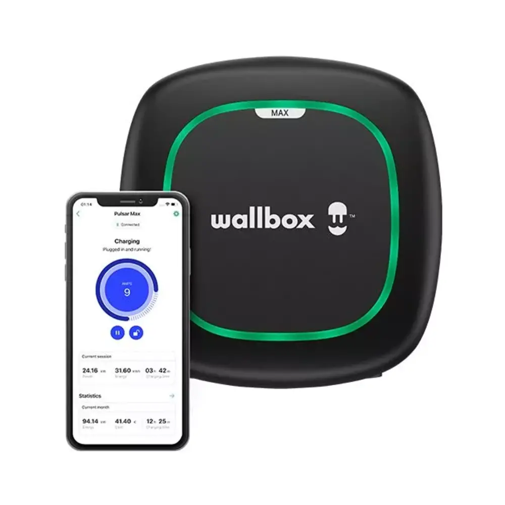 WALLBOX PULSAR MAX Laadpaal 22kW black/white 5-7m WALLBOX PULSAR MAX Laadpaal 22kW black/white 5-7m
