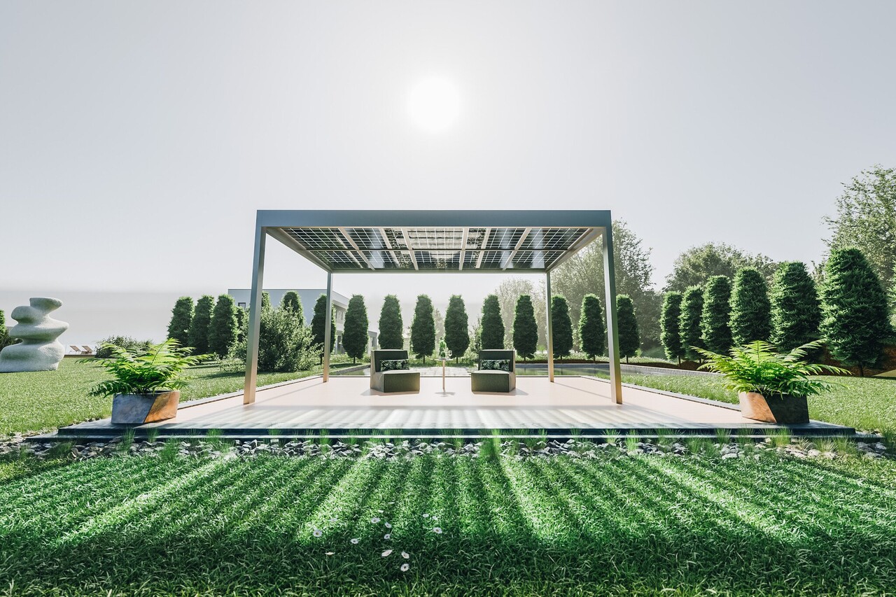 Sunparadise Cubo solar | vrijstaand | 11186 x 3870 | 7,6kWp Sunparadise Cubo solar | vrijstaand | 11186 x 3870 | 7,6kWp