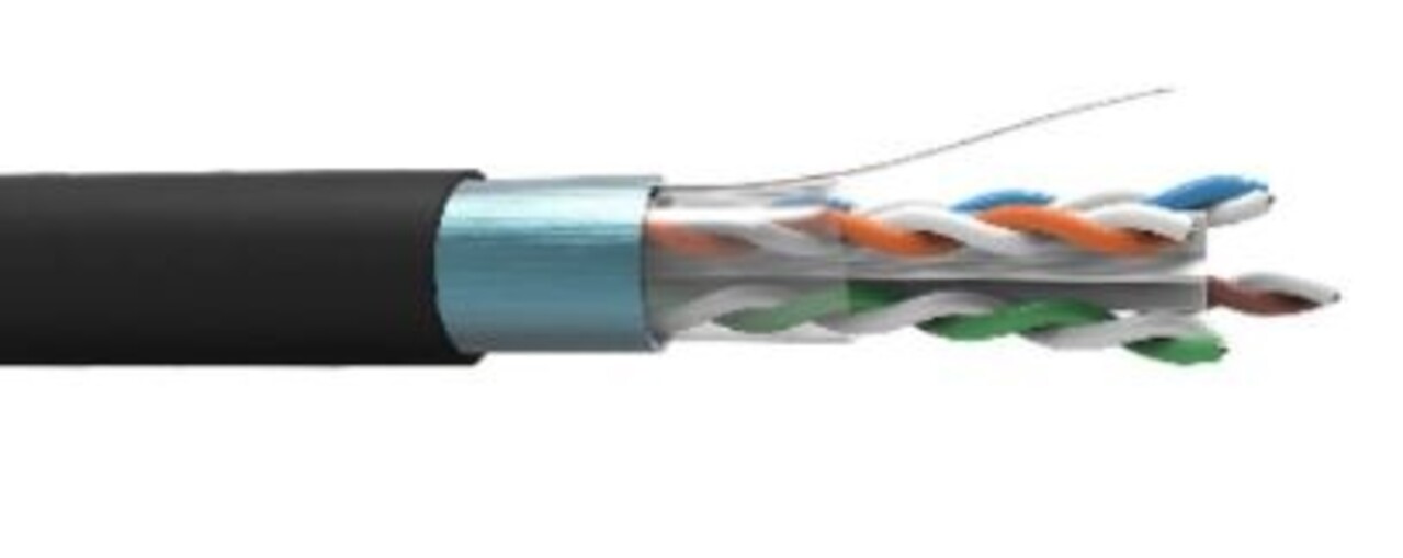EV-POWER | Kabel | UTP | CAT6 | Zwart | 4 x  Pair | Indoor + Outdoor
