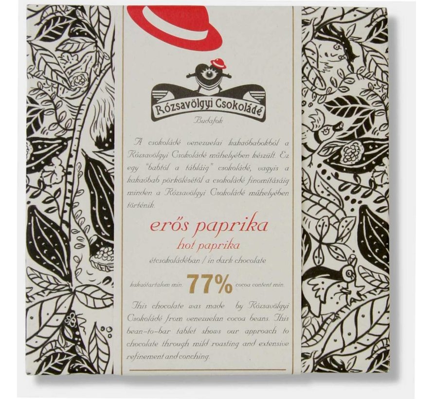 Dunkle Schokolade 73% mit ungarischem Paprika