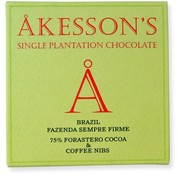 Akesson's Dunkle Schokolade 75% Brazil Sempre Firme mit Kaffee