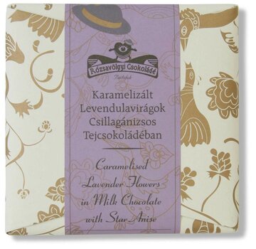 Rózsavölgyi Csokoládé Milchschokolade mit Lavendel und Sternanis