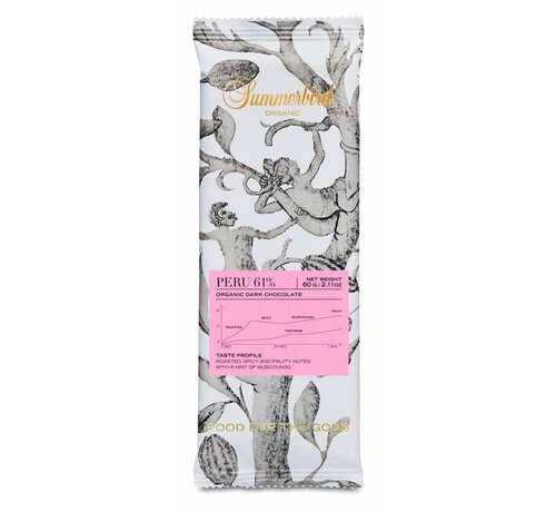 Summerbird Dunkle Bio-Schokolade 61% - Peru